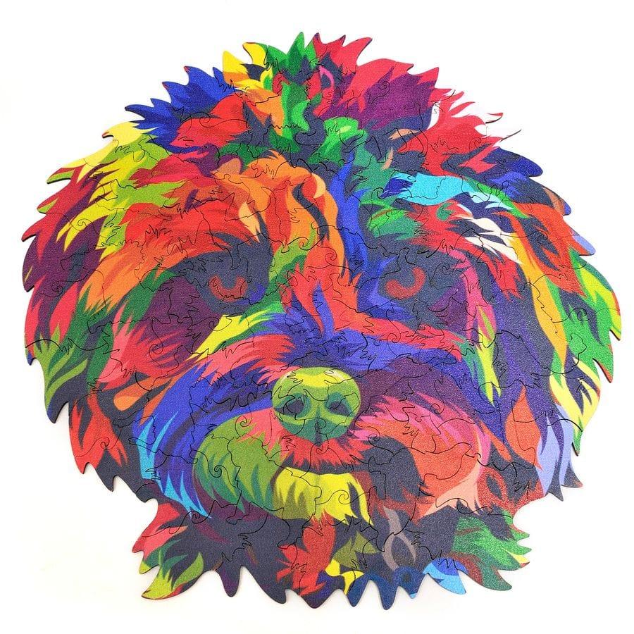 Puzzle Drewniane "Kolorowy Pies"