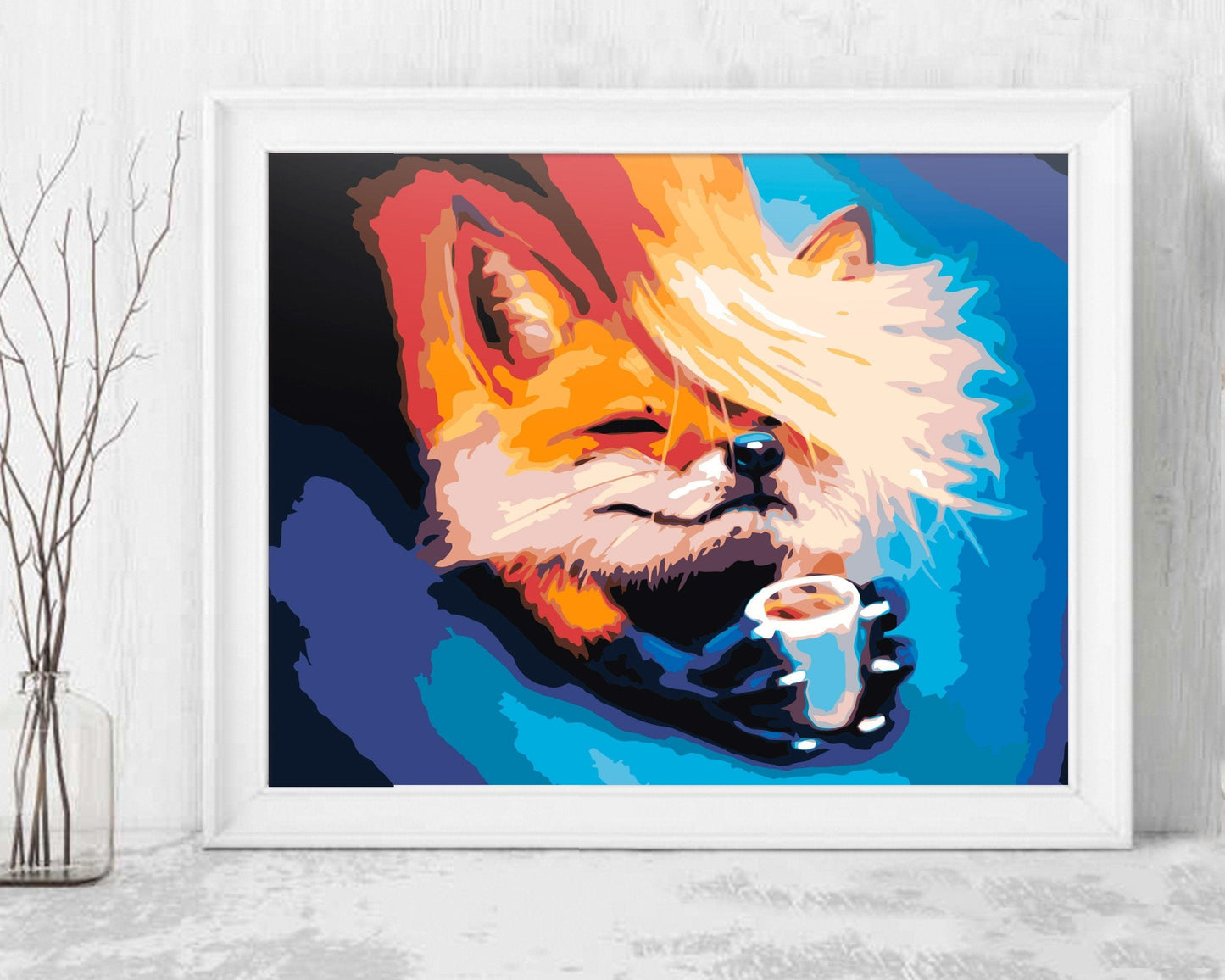 Lisek Z Filiżanką Kawy JD0054