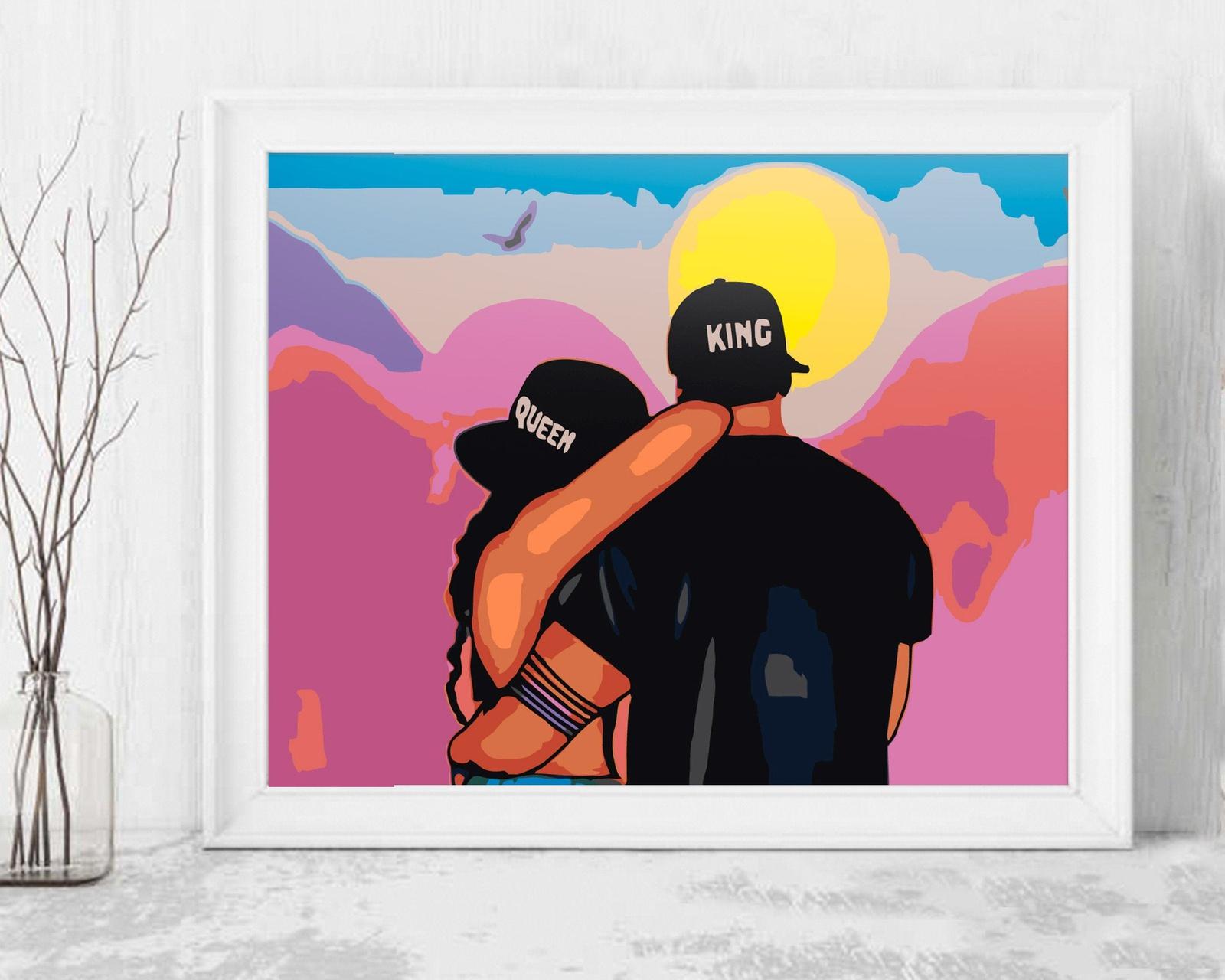 Romantyczna Para, Zachód Słońca JD0072