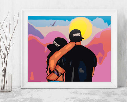 Romantyczna Para, Zachód Słońca JD0072