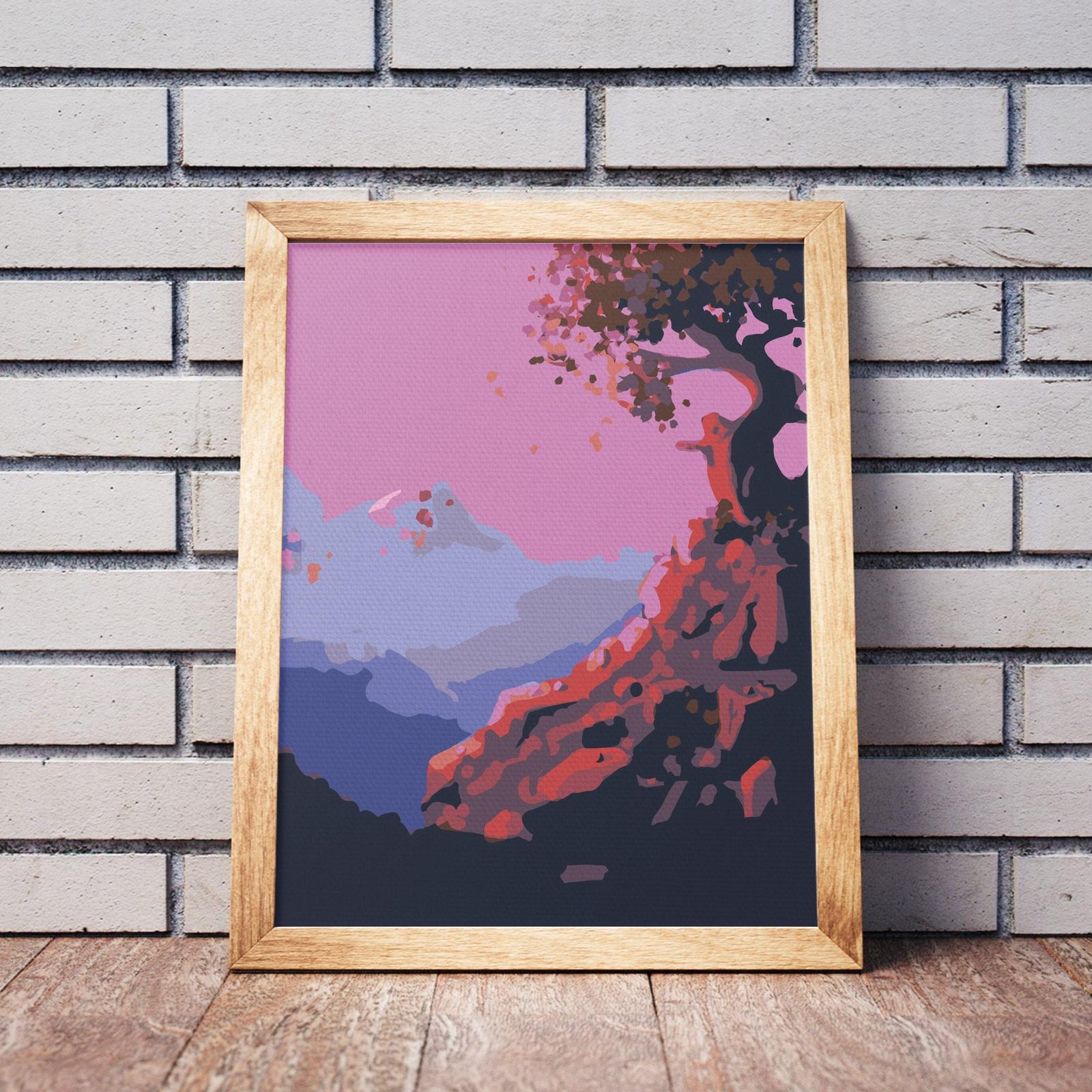 Drzewo O Zachodzie Słońca NK0066