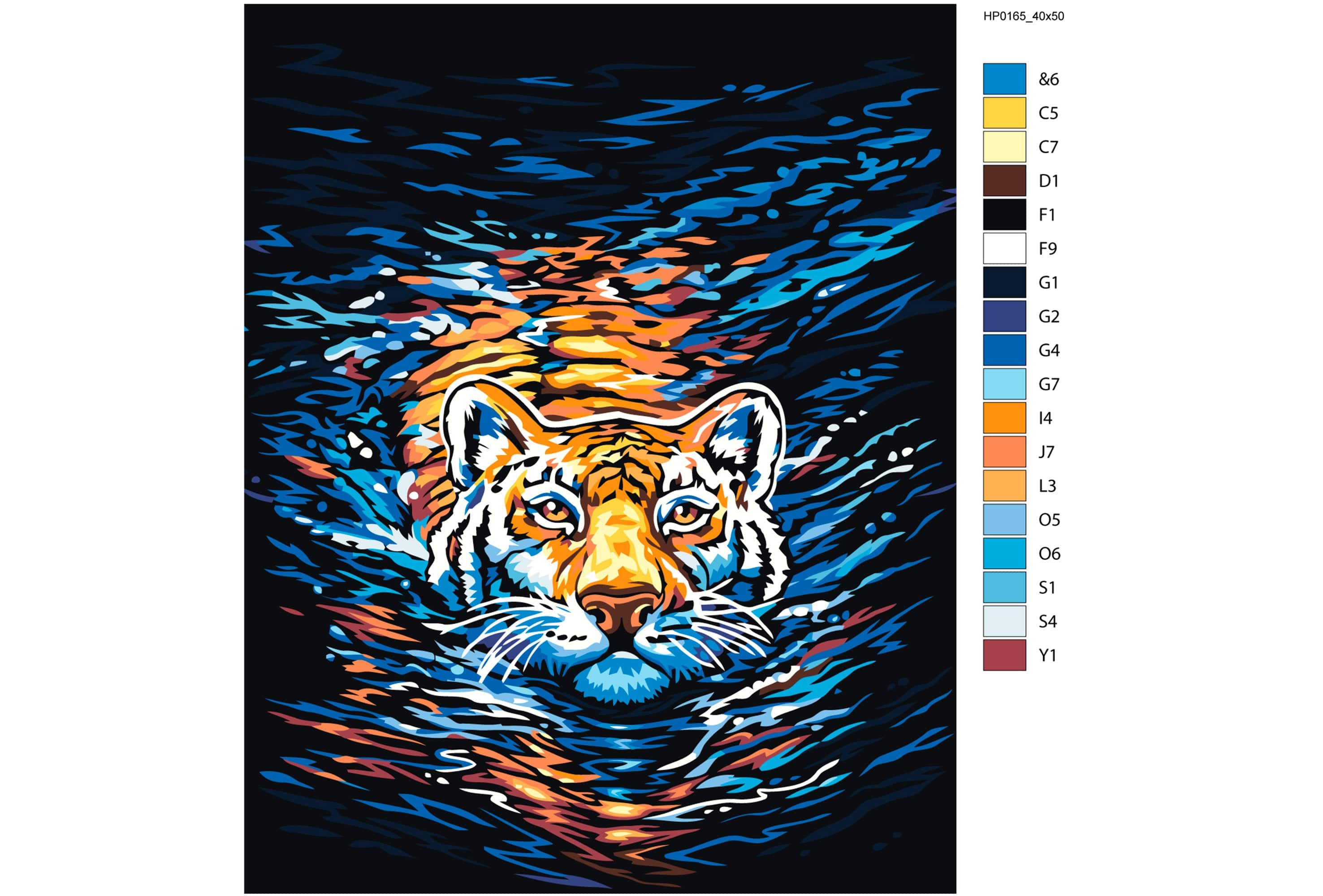 Pływający Kolorowy Tygrys HP0165