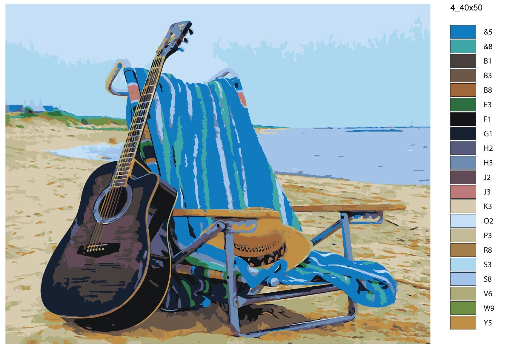 Plaża Gitara Letni Ocean CH0205