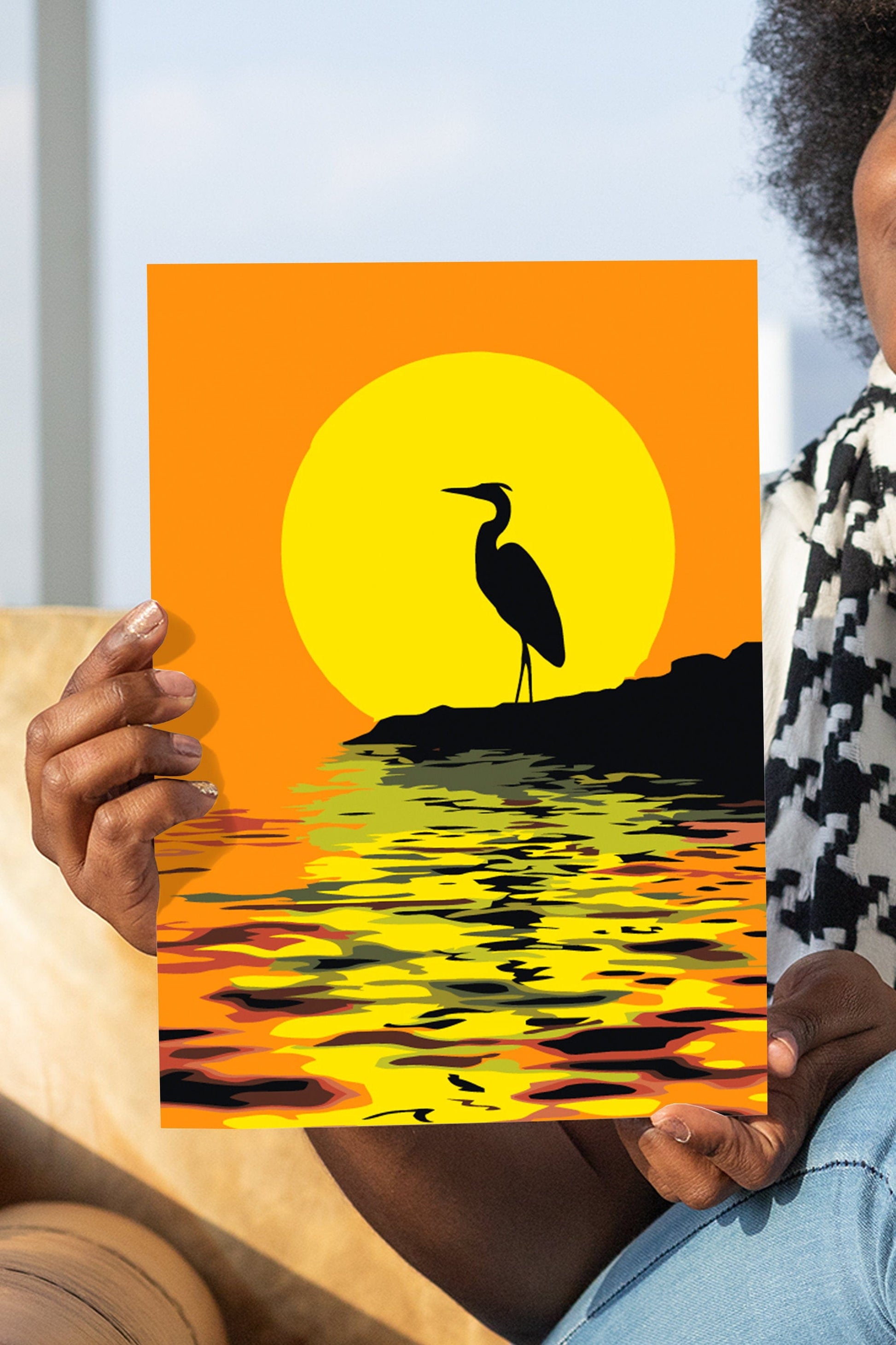 Zachód Słońca I Bocian PC0309