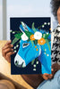 Załaduj obraz do przeglądarki galerii, Niebieski Osioł Z Wiankem Kwiatów PC0288