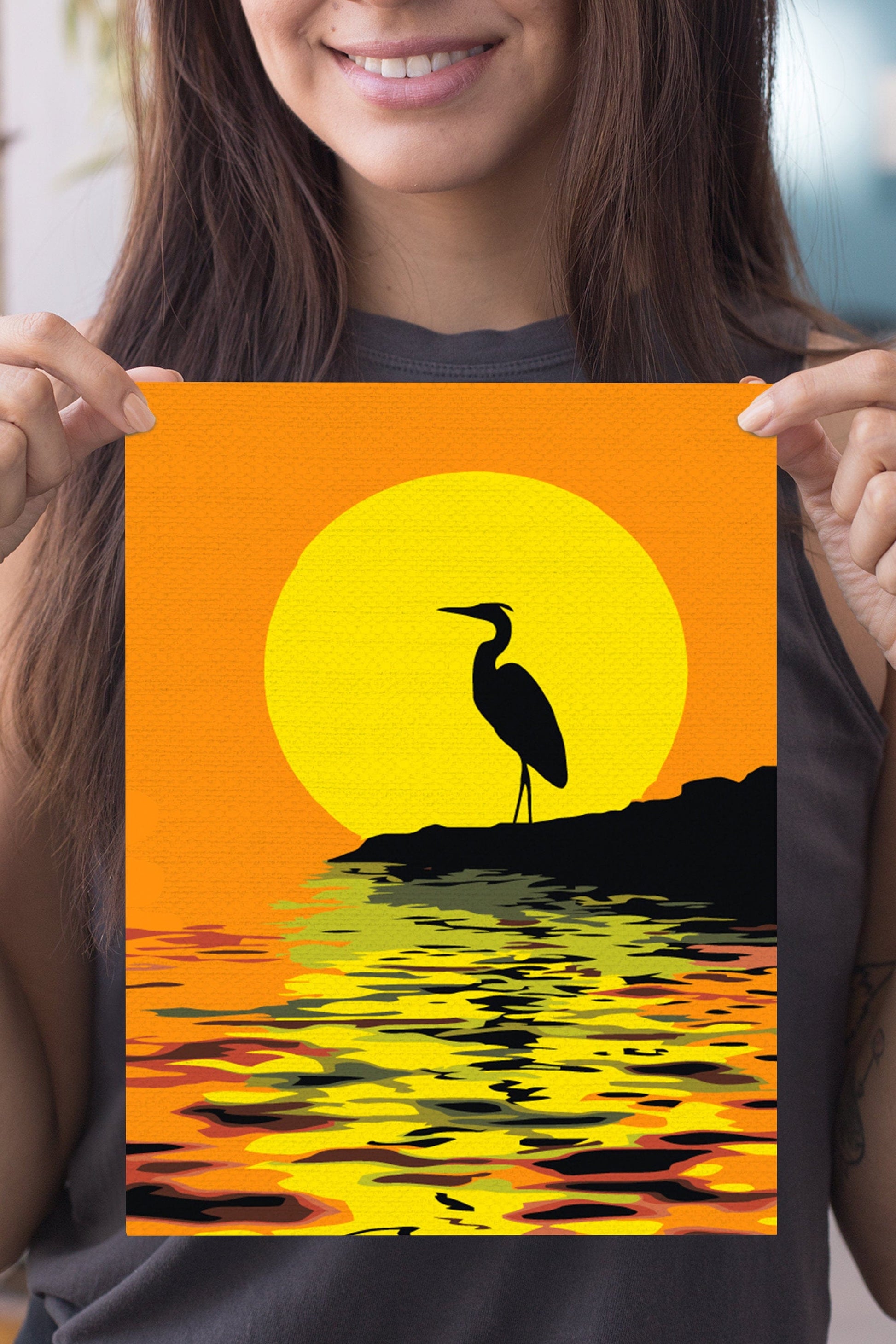 Zachód Słońca I Bocian PC0309